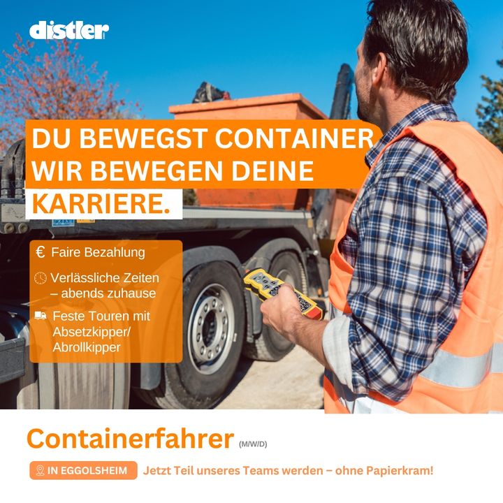 Stellenanzeige von Distler Umwelttechnik: Containerfahrer