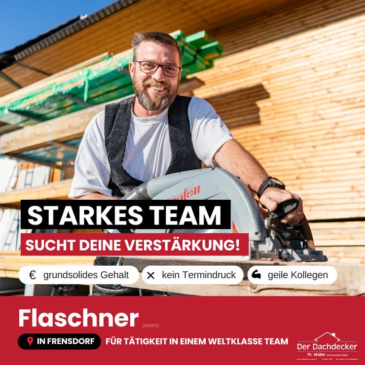 Stellenanzeige von Dachdeckerei Thomas Müller: Flaschner