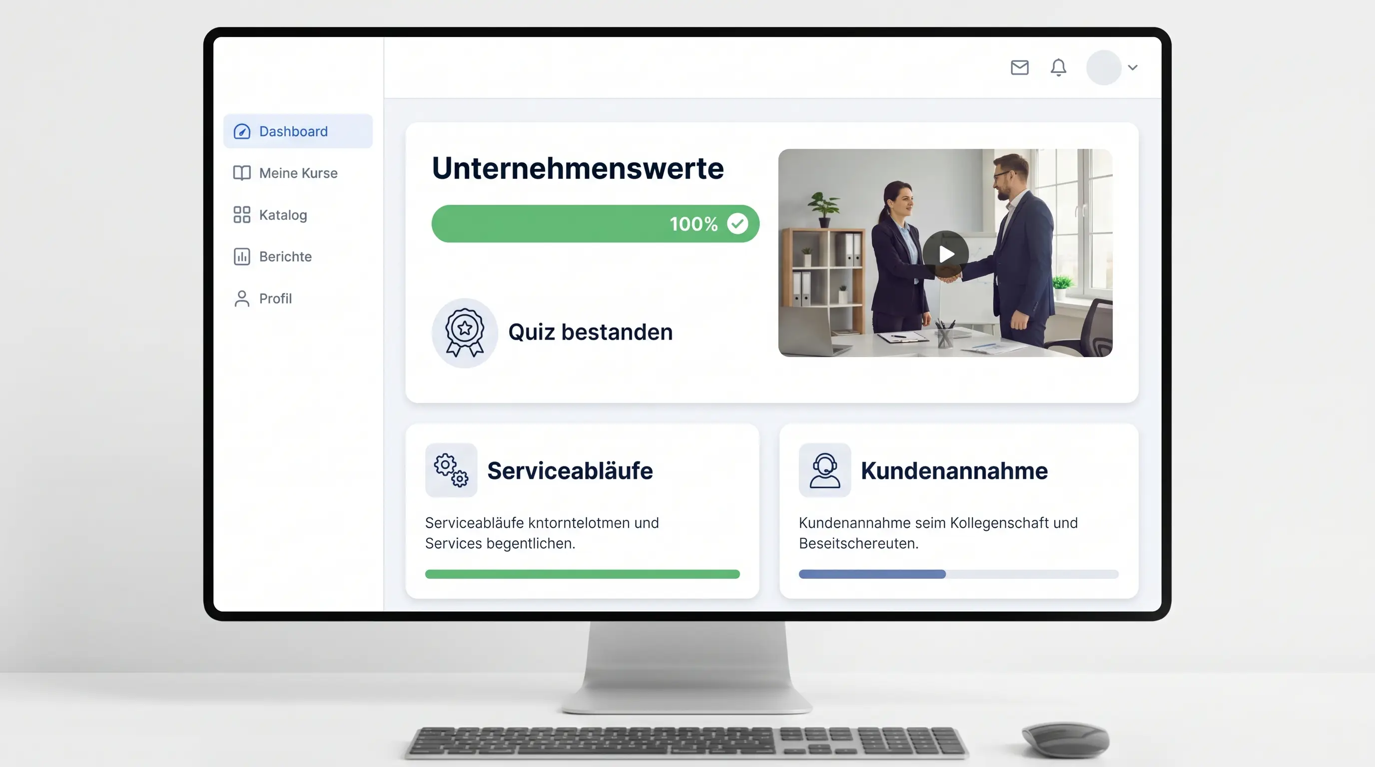 Campus Dashboard – Lernmodul Unternehmenswerte